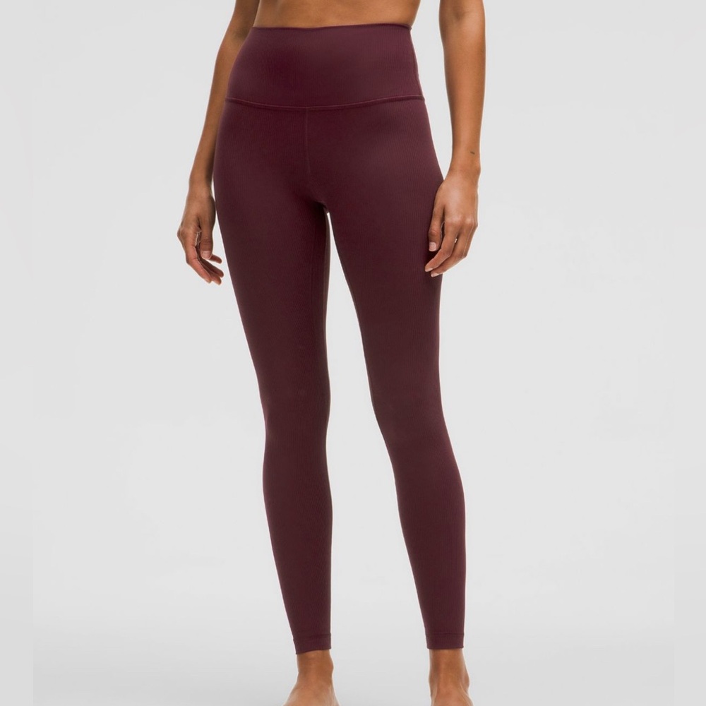 lululemon athletica Burgundy High-Waisted Leggings